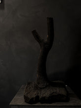 Load image into Gallery viewer, ANTIQUE CHARRED BRANCH CANDLE HOLDER