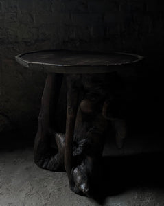 ANTIQUE ZELKOVA ROOT SIDE TABLE