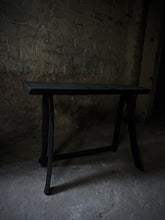 Load image into Gallery viewer, ANTIQUE CHARRED NARROW SIDE TABLE
