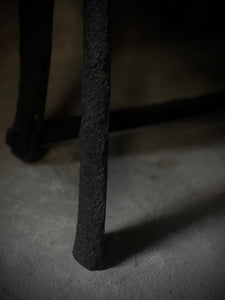 ANTIQUE CHARRED NARROW SIDE TABLE