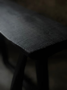 ANTIQUE CHARRED NARROW SIDE TABLE